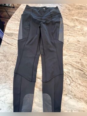 REI Co-op Leggings Womens Medium Black Mesh Knee Performance Running